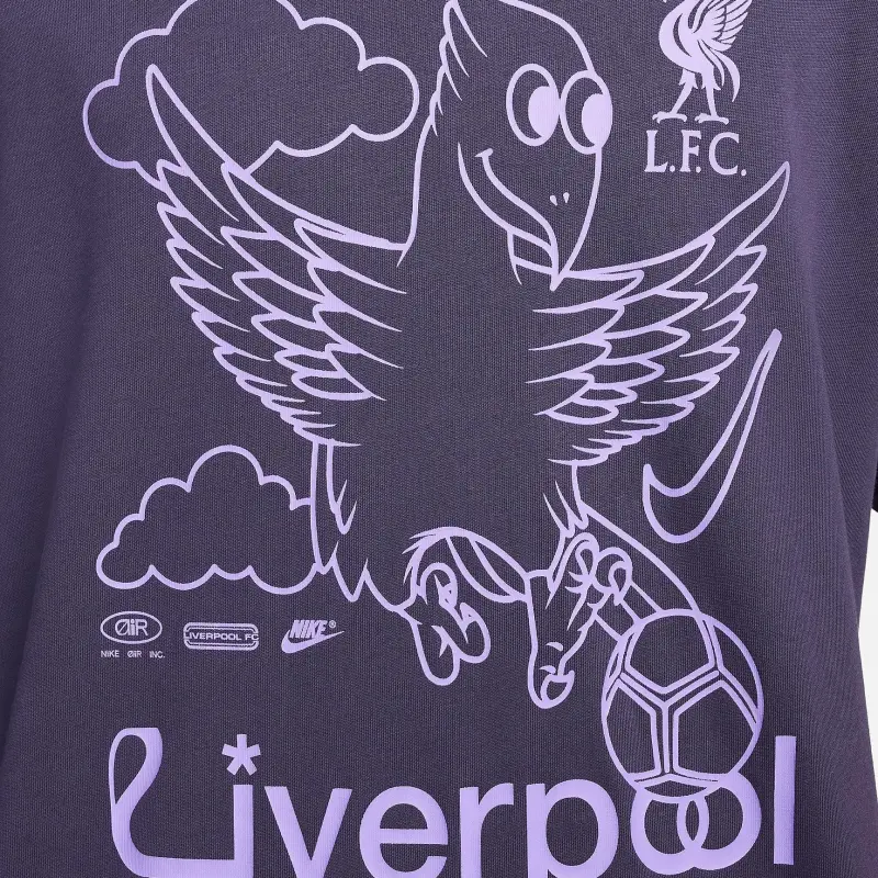 Nike Liverpool FC Max90 T Shirt Men's Dark Purple-4