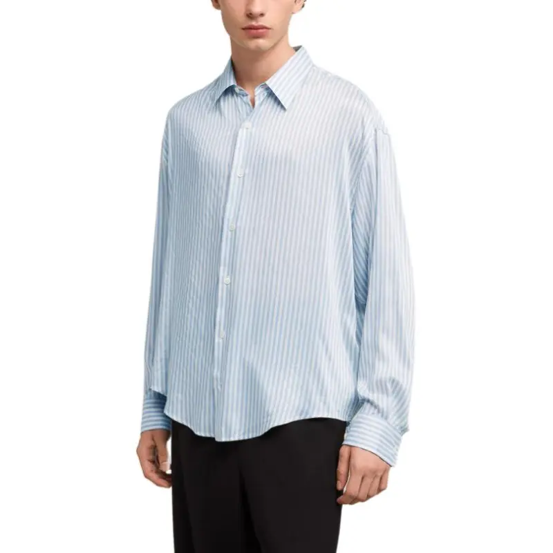 AMIPARIS Striped Button Up Shirt-4