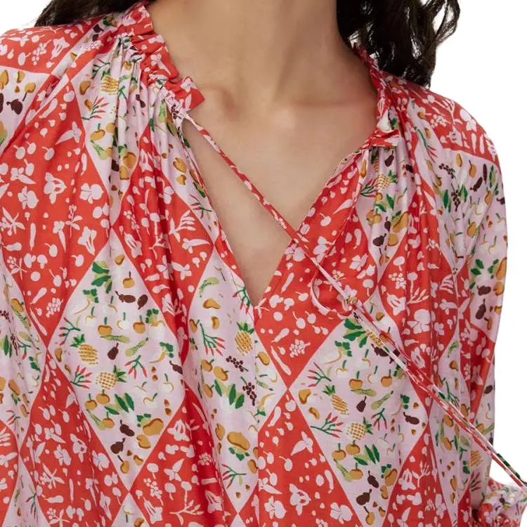 DVF Diane Von Furstenberg SS24 Long-Sleeved Dresses Women's Cherry Blossom Pink-5