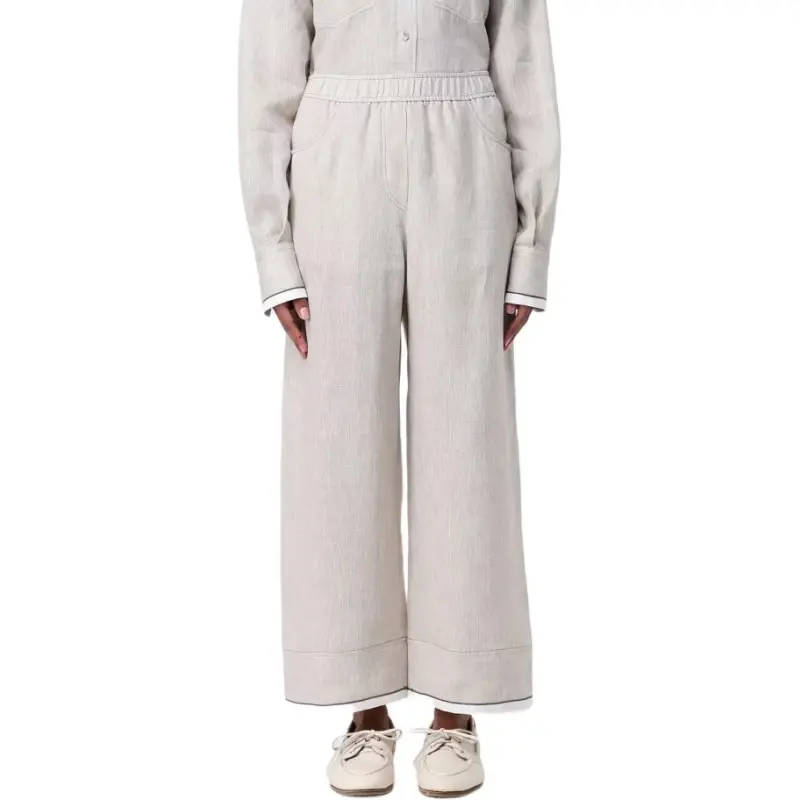 Brunello Cucinelli Elasticated Waistband Straight Leg Trousers-2