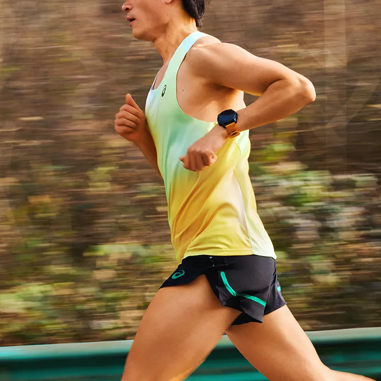 Asics Tank Top Unisex Orange Green Print-3
