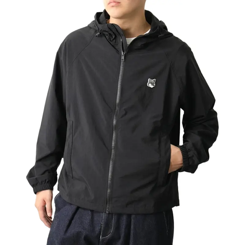 Maison Kitsune Logo patch Zip up Jacket-2
