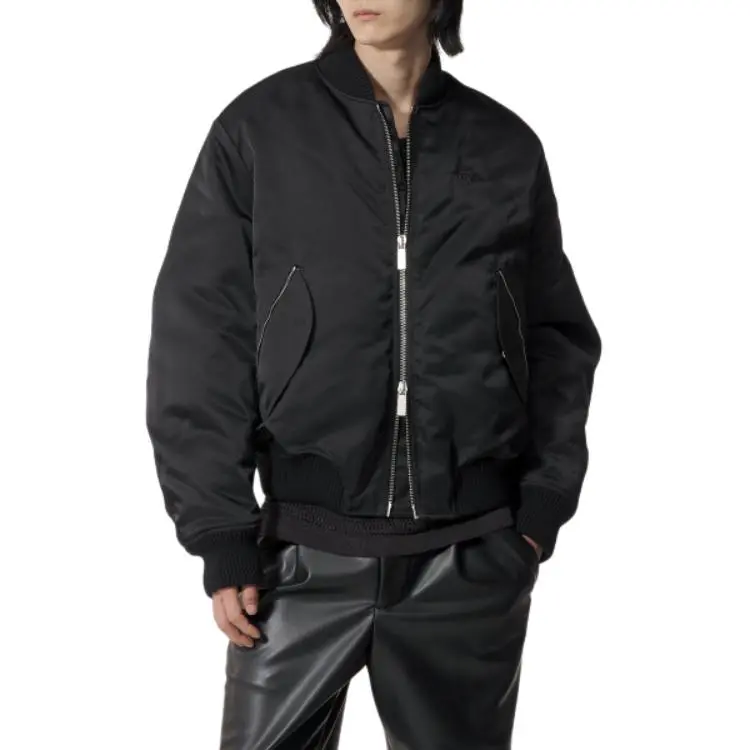 OFF WHITE Logo embroidered Padded Bomber Jacket-3