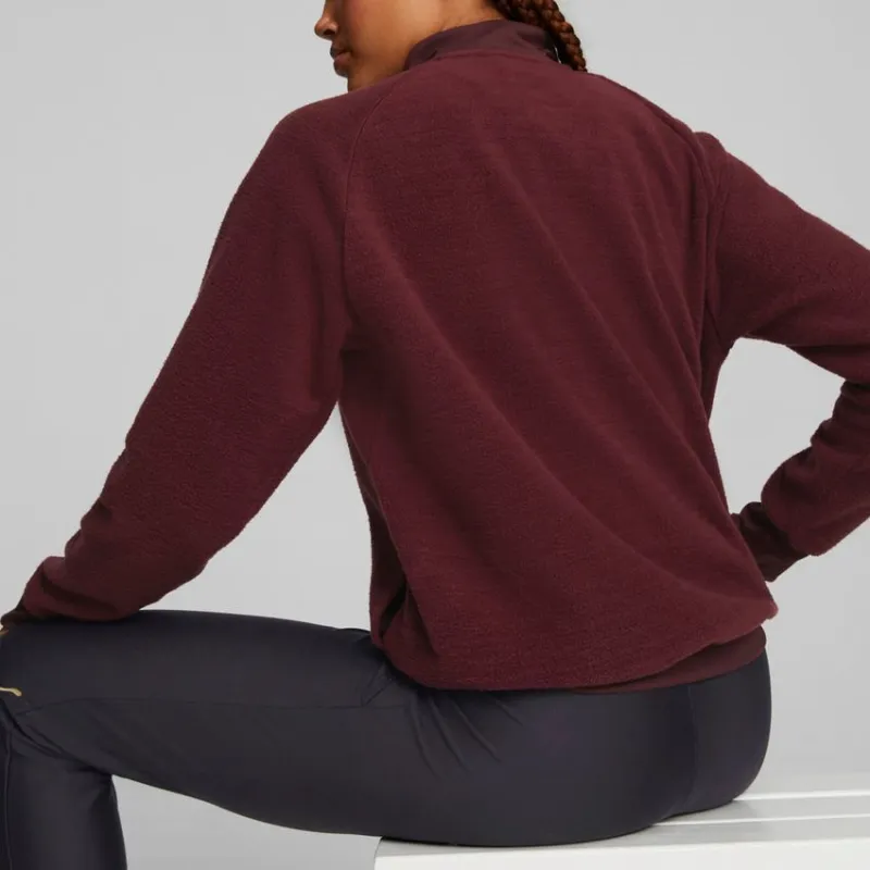 PUMA Velvet feel Coat Women's Burgundy-4