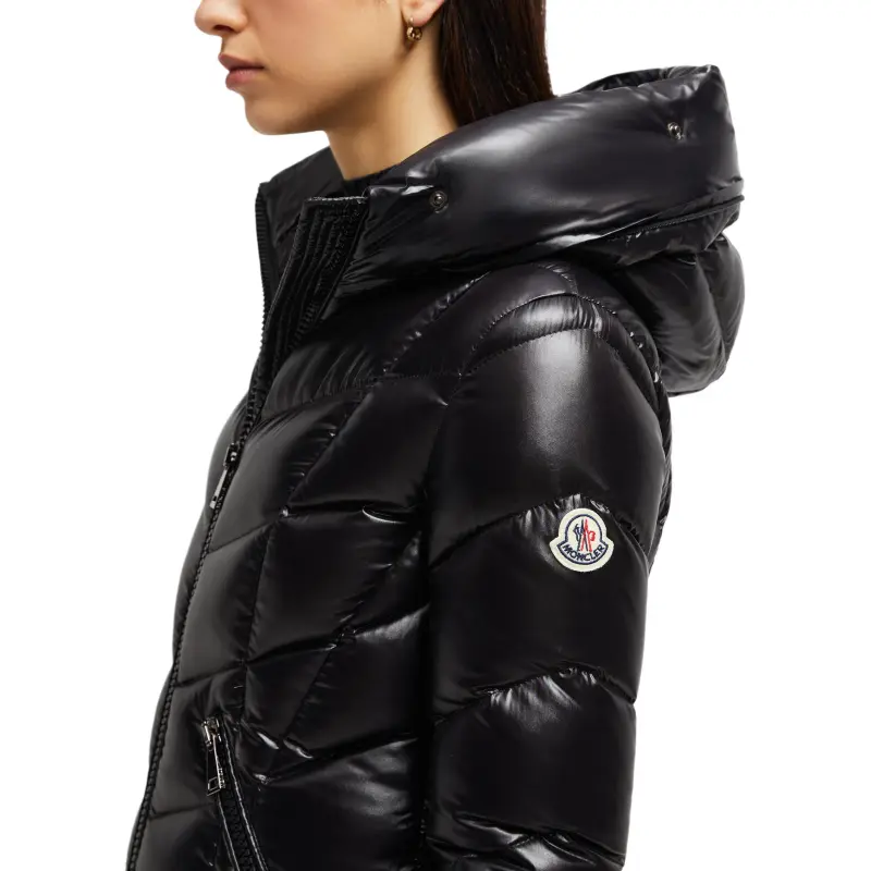 Moncler Quilted Zip-Up Long Coat-4