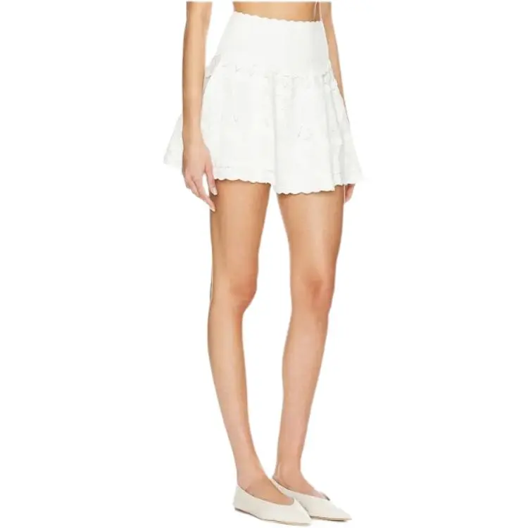 LOVESHACKFANCY Casual Short Skirts Women's White-2