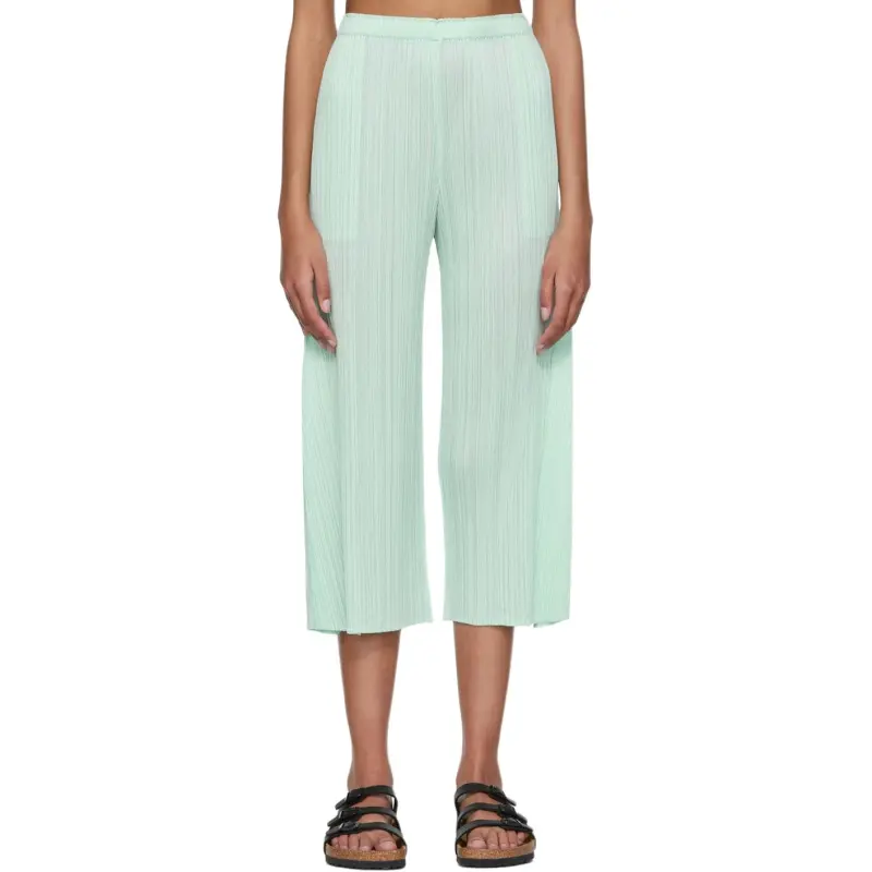 PLEATS PLEASE ISSEY MIYAKE SS24 Casual Pants Women's Light Green-2