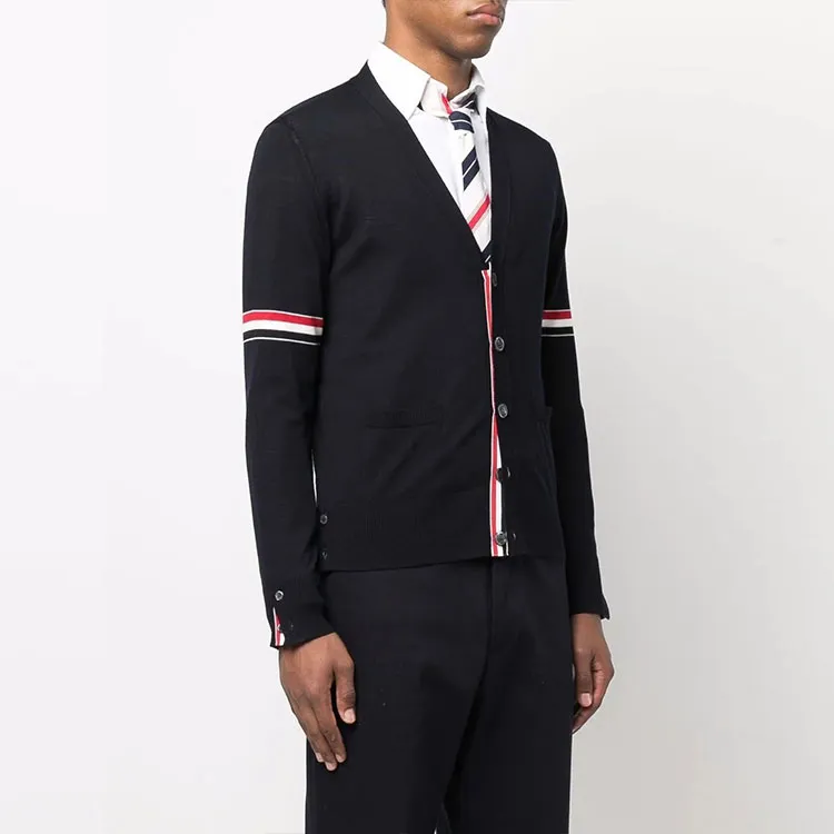 THOM BROWNE Rwb Knitted Cardigan-2