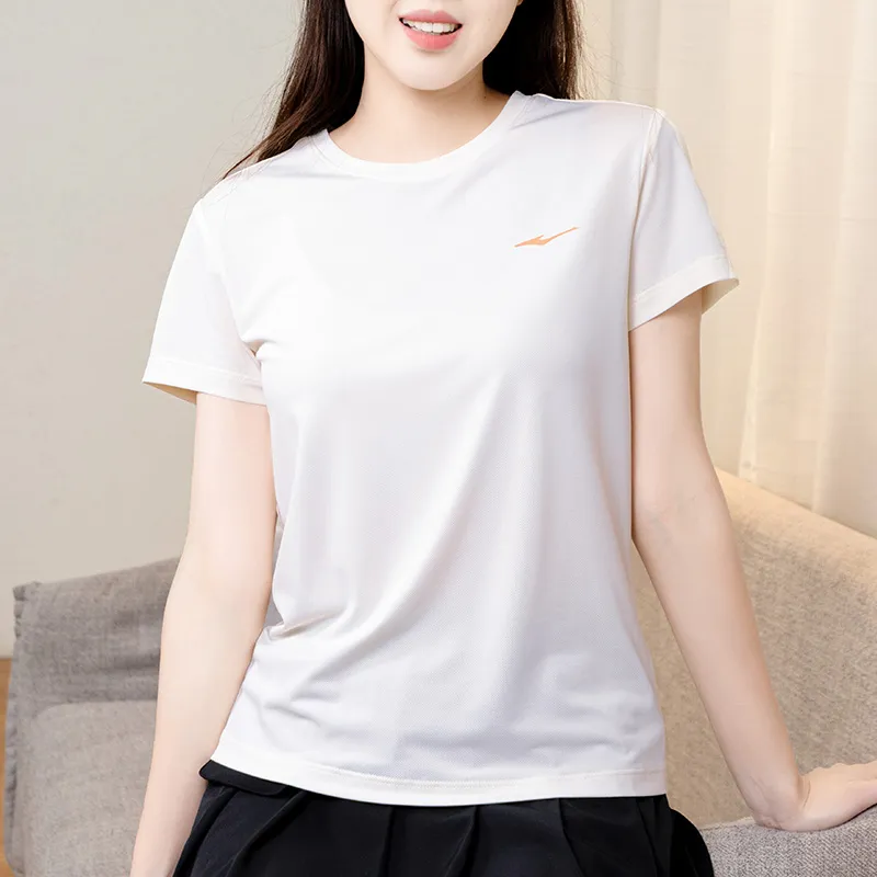 Erke T Shirt Women's Cheese White-3