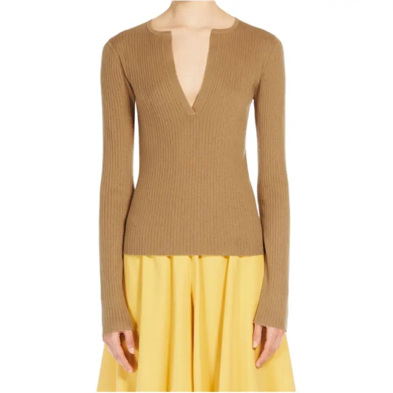 MaxMara Urlo Ribbed Long Sleeve Sweater-7