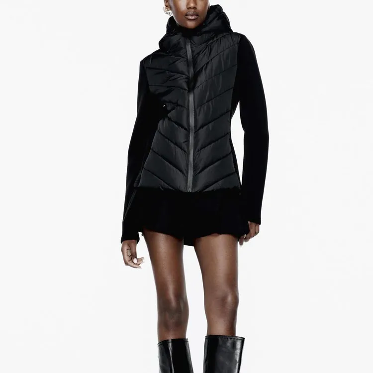 ZARA Puffer Jacket Women's Black-2