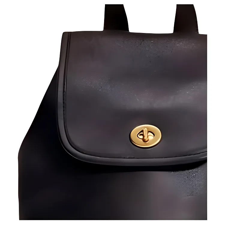 COACH Turnlock Glove Tanning Backpack Small Size Women's Black-2