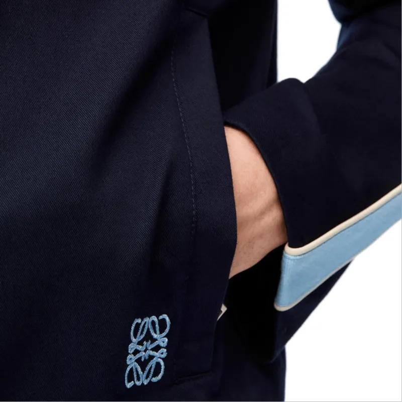 LOEWE Jackets Men Navy Blue-4