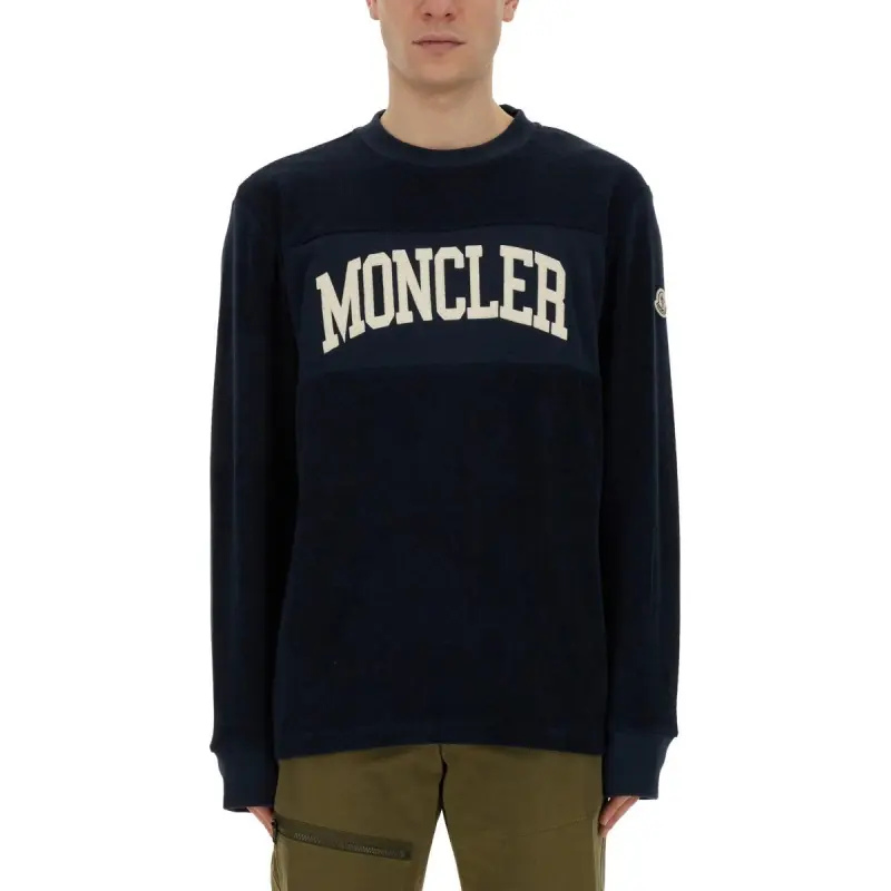 Moncler Logo Patch Crew Neck Sweatshirt-2