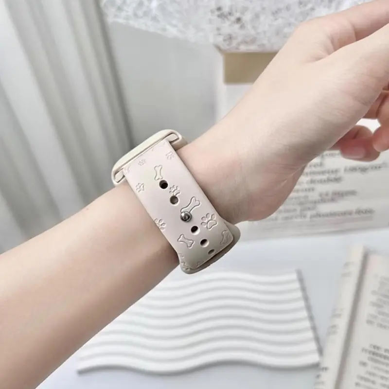 KVZUVUU Apple Compatibility Watch Band Silicone Material-2