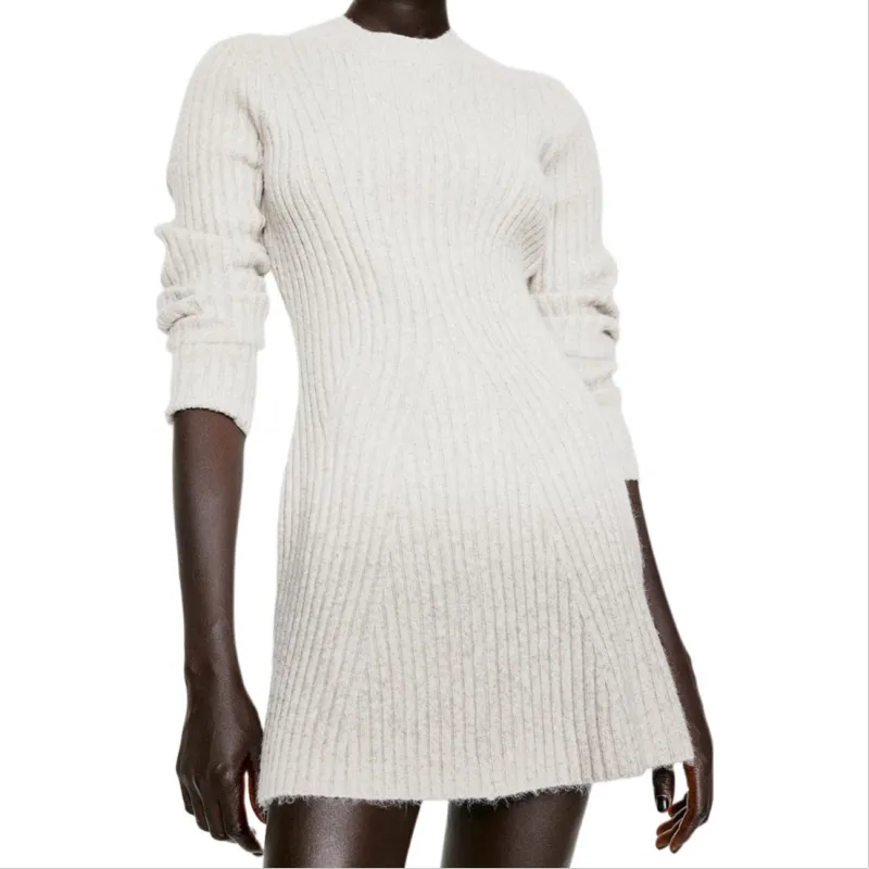 H&M Long-Sleeved Dresses Women's Mixed Light Beige-1