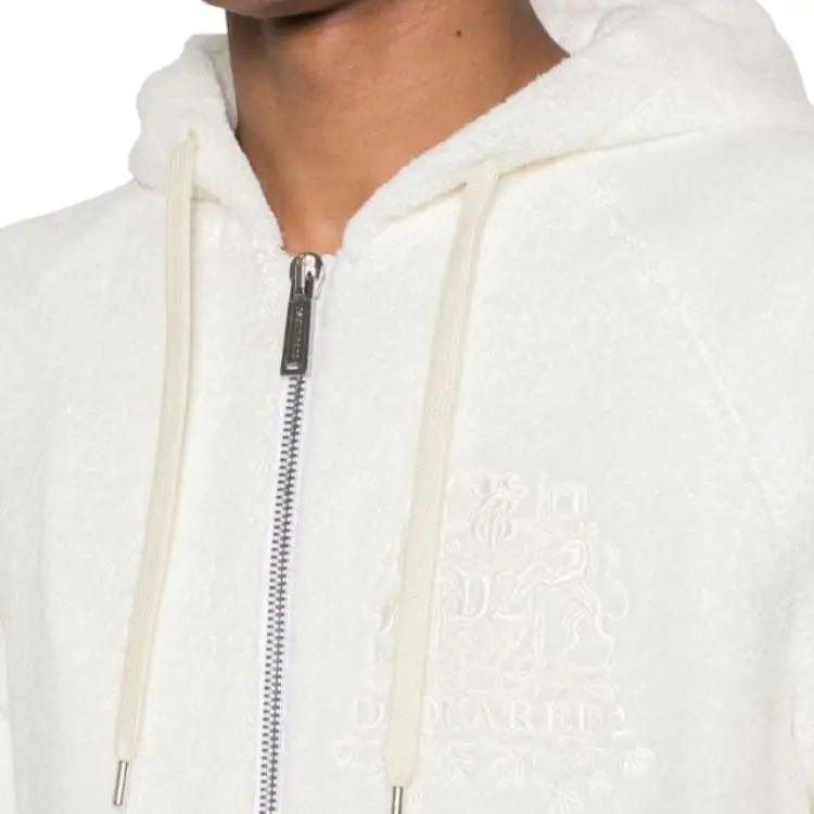 DSQUARED 2 Logo embroidered Terry cloth Jacket-6