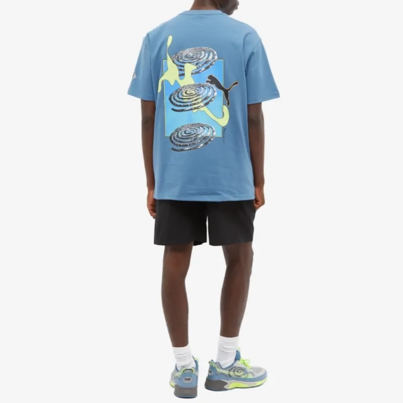 PUMA X P.A.M. Co branded Version T Shirts Unisex Blue-6