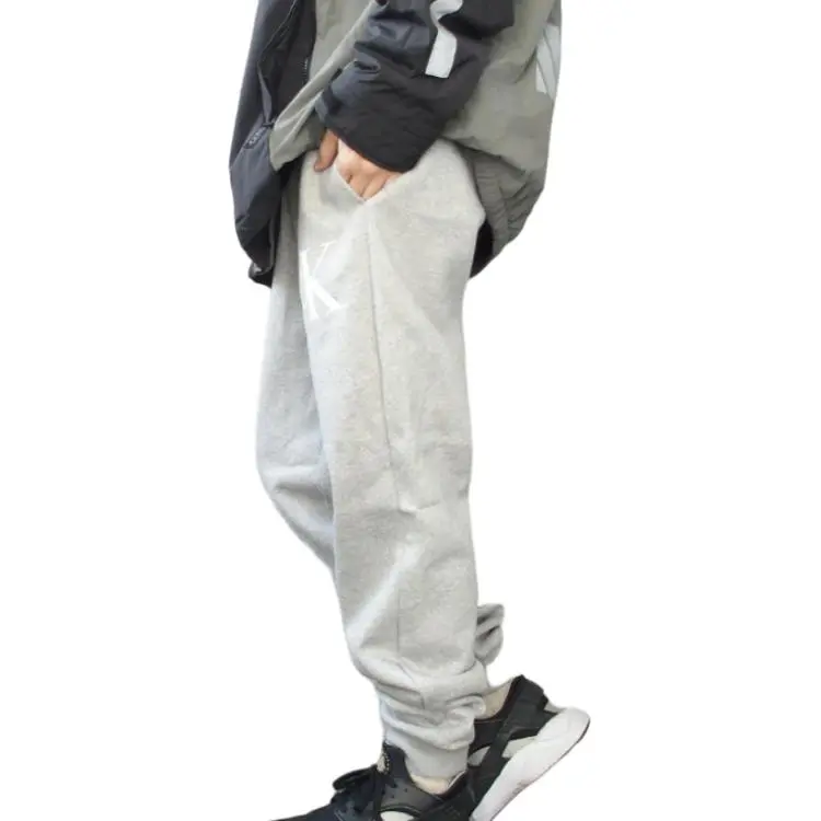 CALVIN KLEIN Knitted Sports Pants Unisex Light Gray-3
