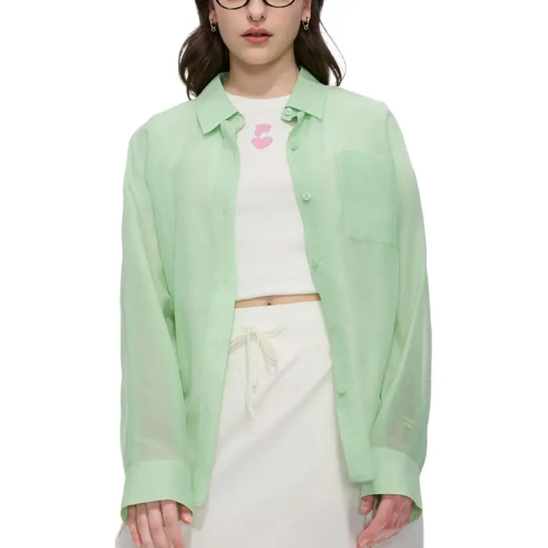 FILA FUSION FOB Series SS25 Shirt Women's Light Greenish-2