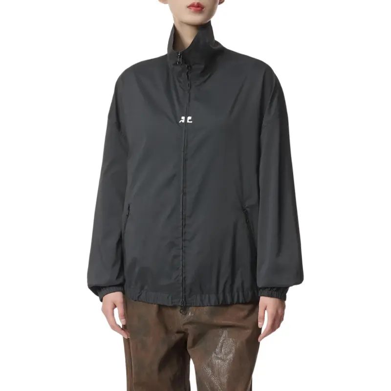 Courrèges Light Nylon Tracksuit Jacket 'Black'-2