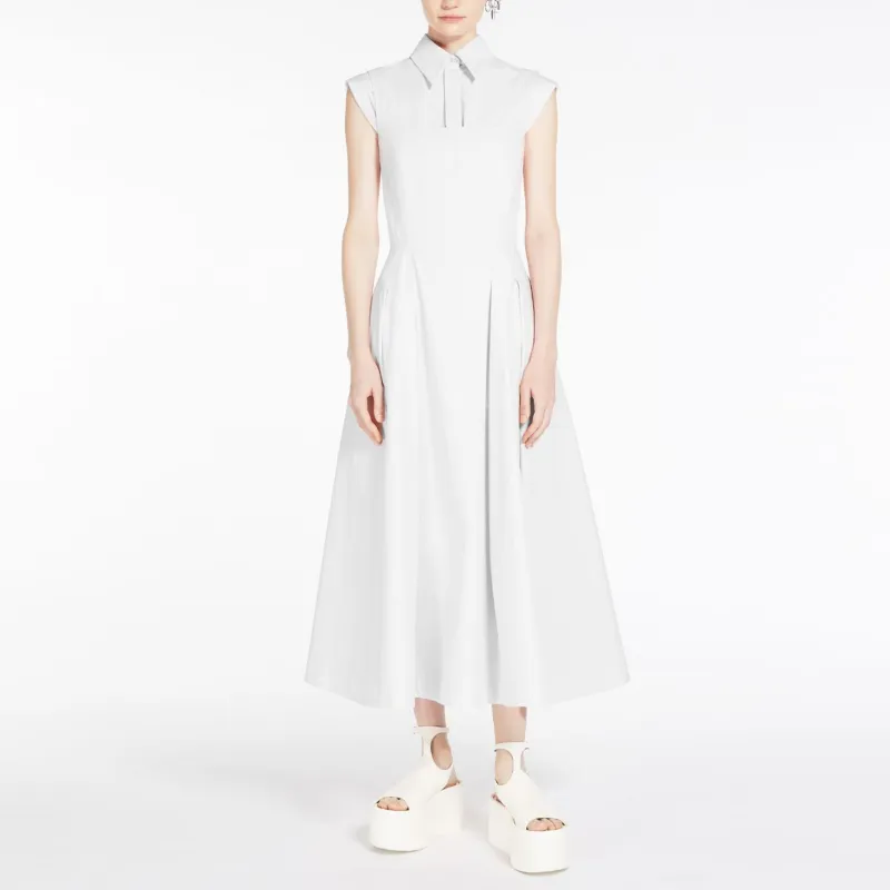 SportMax Sleeveless Dresses Women's White-1