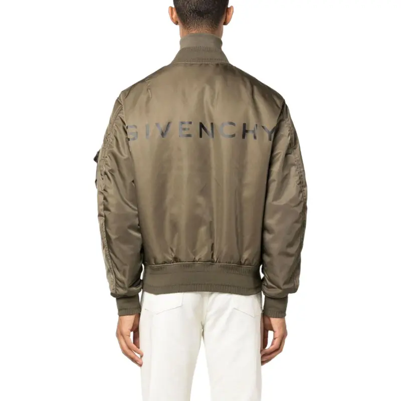 Givenchy Logo Printed Zipped Bomber Jacket-2