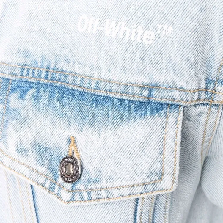 OFF WHITE SS22 Denim Jacket Fall Men's Blue-5
