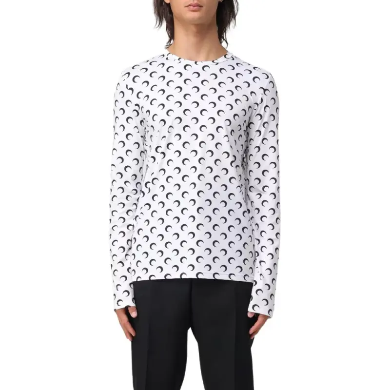 Marine Serre Moon Printed Long Sleeved T Shirt-2