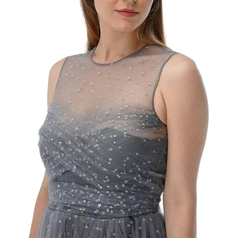 RED VALENTINO SS23 Sleeveless Dress Women's Gray-4
