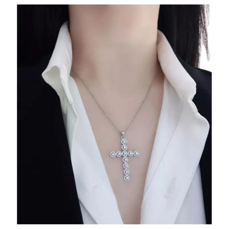 Swarovski Insigne Rhodium Plated Zirconia Necklaces Women's Silver-4