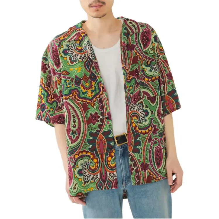 Beams Shirts Men Orange-6