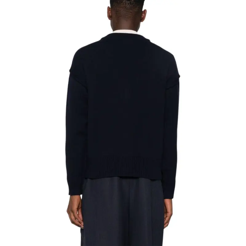 AMIPARIS Paris Ami De Coeur Logo Detailed V Neck Cardigan-4