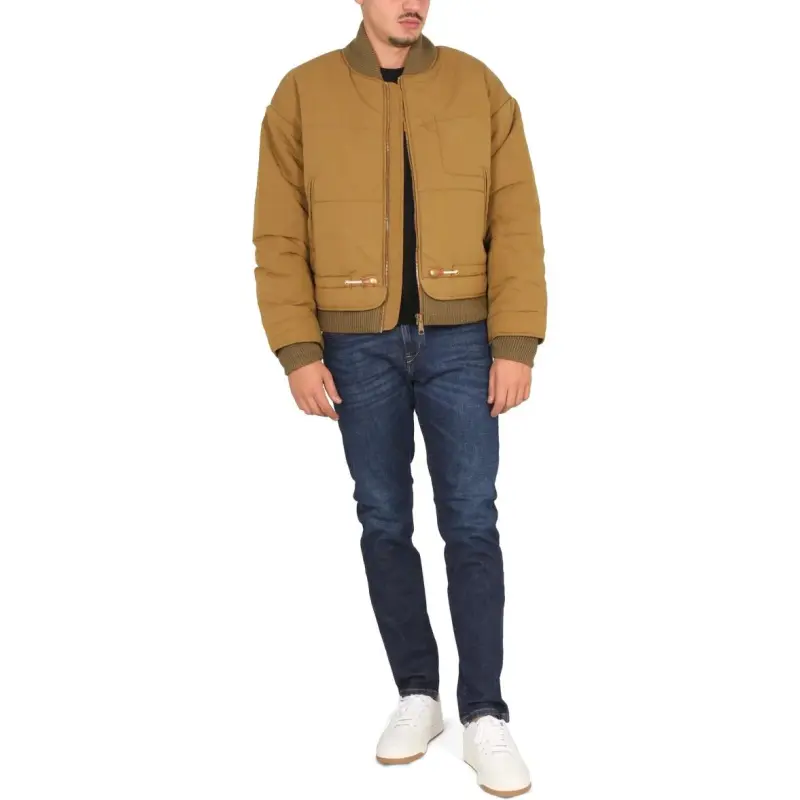 DIESEL Jackets Men Mustard Yellow-4