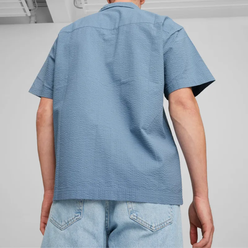 PUMA Camisa Mmq Seersucker Para Hombre-4