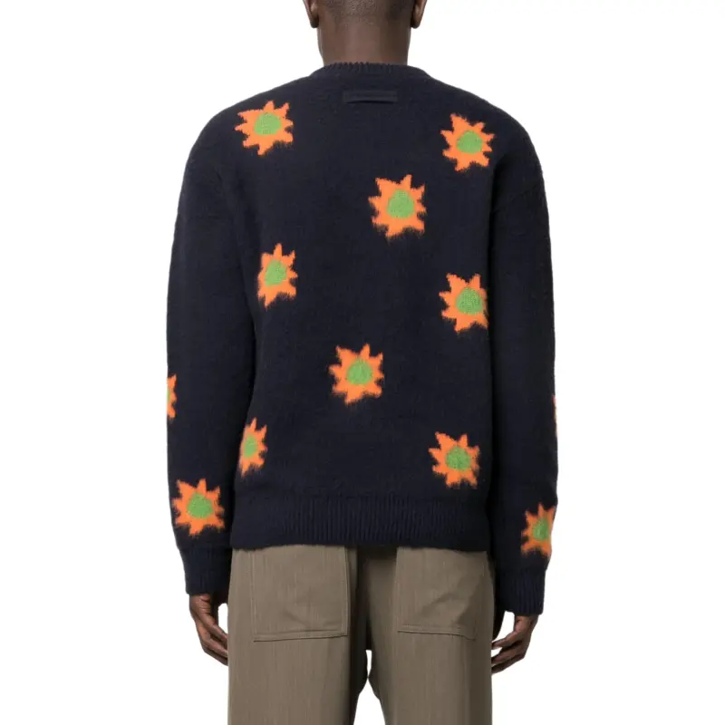 Zegna Patterned Intarsia Knit Crewneck Jumper-2