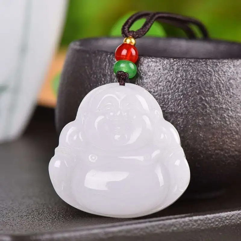 Gifts Golden Silk Jade Necklaces Unisex-4