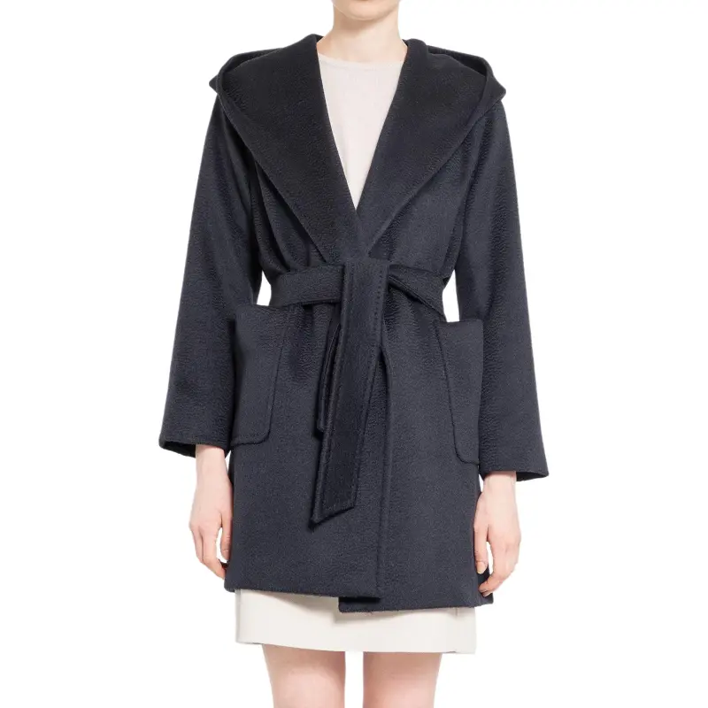 MaxMara Belted Hooded Coat-2