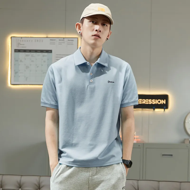 Tonlion Polo Shirt Men's Ice Blue-4