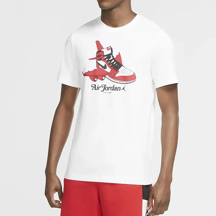 Jordan T Shirts Men White-2