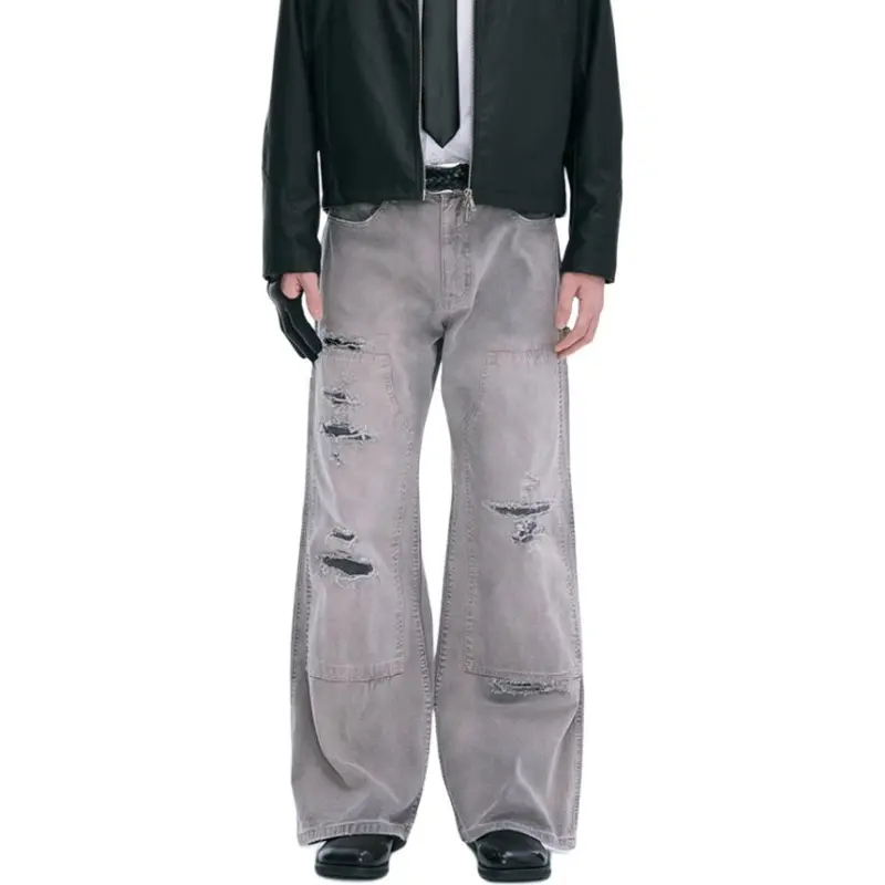 CATSSTAC Casual Pants Unisex Gray-3