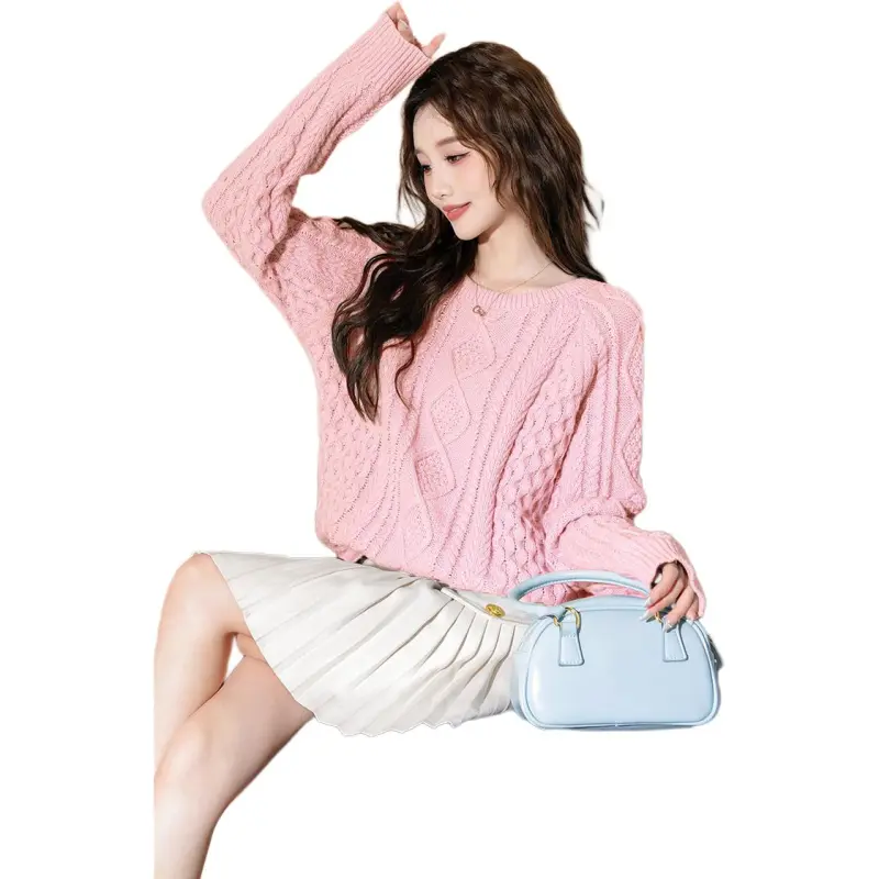 Tonlion Knitwear Women's Peach Pink-4