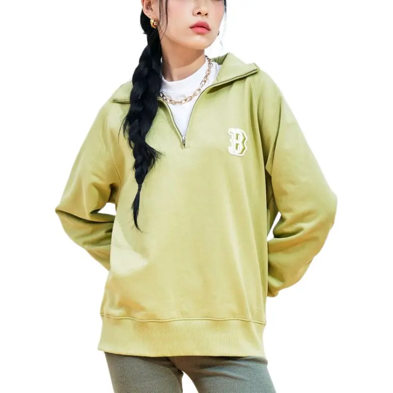 MLB Boston Red Sox Sweatshirt Unisex Light Olive-3