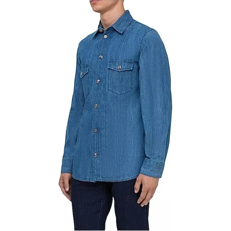 GUCCI Shirts Men Blue-3