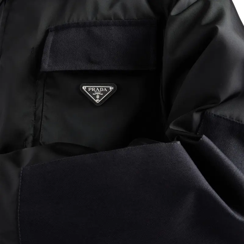 PRADA Logo Plaque Long Sleeved Jacket-2