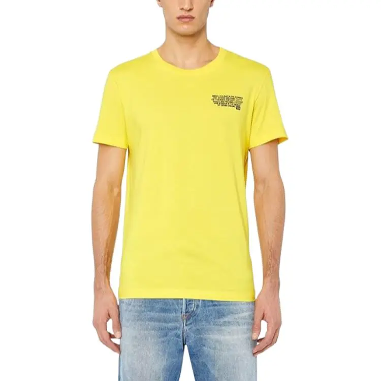 DIESEL T-Shirts Men Yellow-2