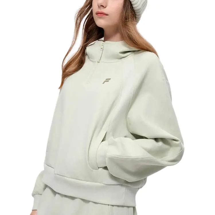 FILA FUSION Sweatshirt Women's Beige Porcelain Blue-3