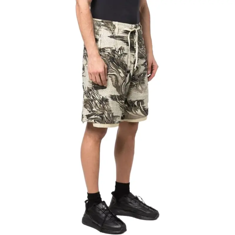 STONE ISLAND Marbled print Bermuda Shorts-4