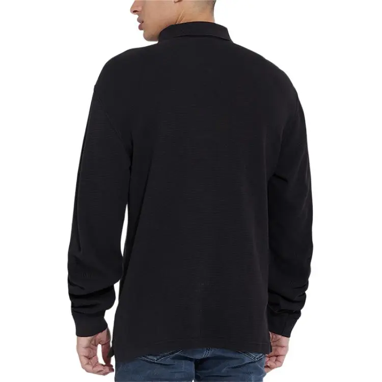 Calvin Klein Logo patch Long sleeve Polo Top-4