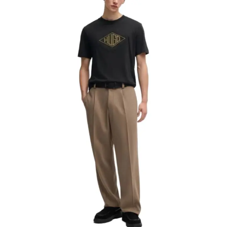 HUGO BOSS Embroidered Cotton T shirt-1